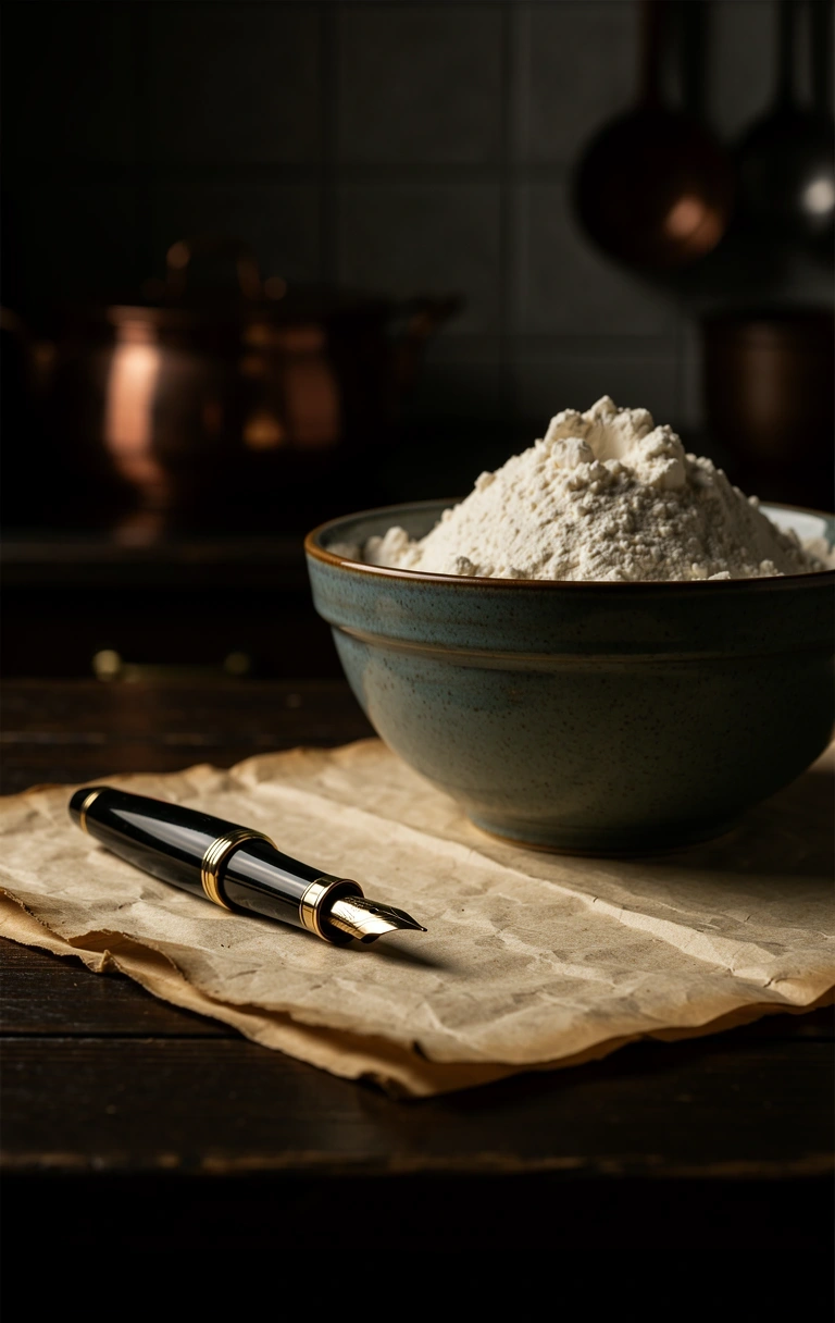 Tradycyjna księga przepisów w miękkim świetle